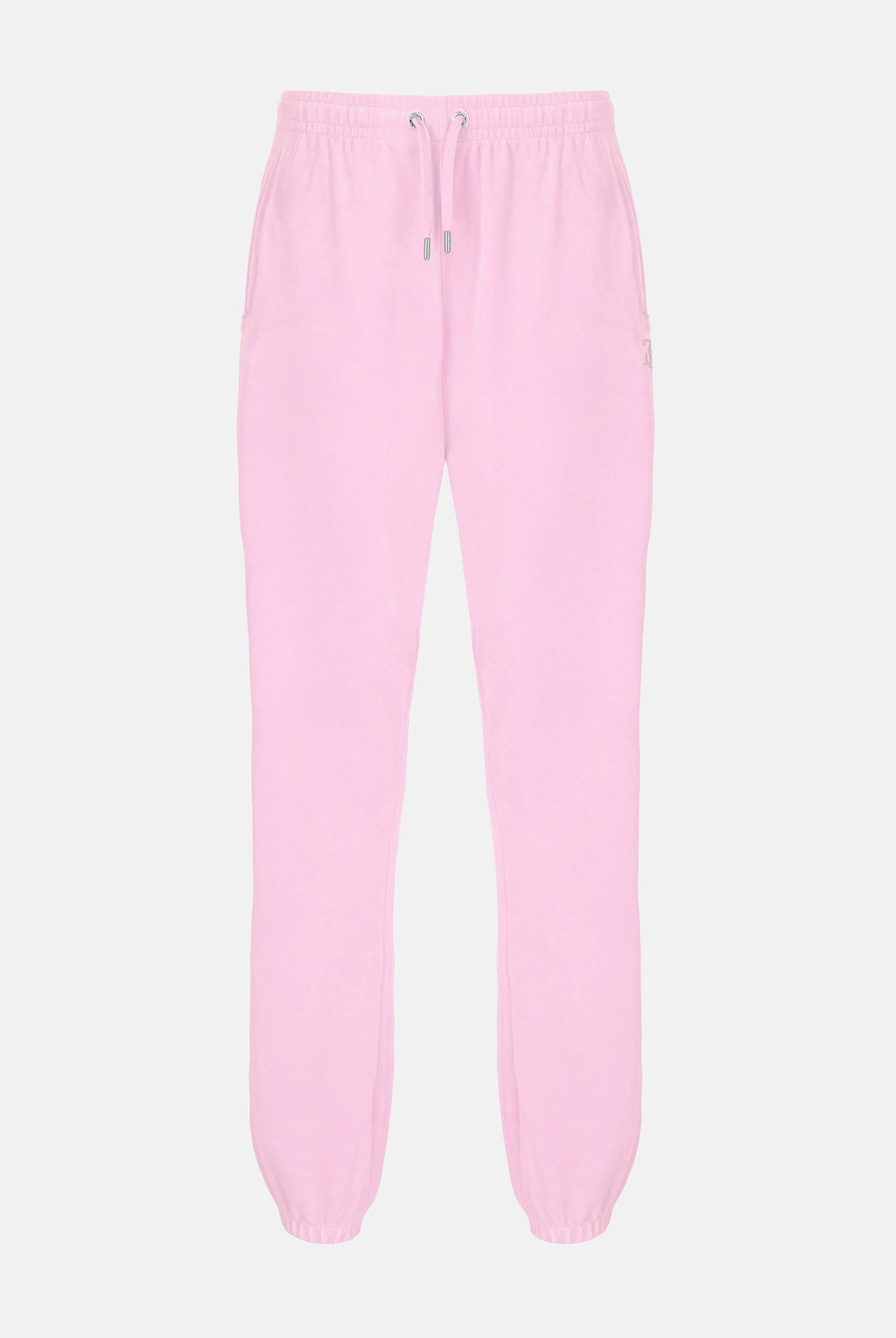 Pantaloni Lilian Rosa ciliegio con elastico al fondo e logo strass