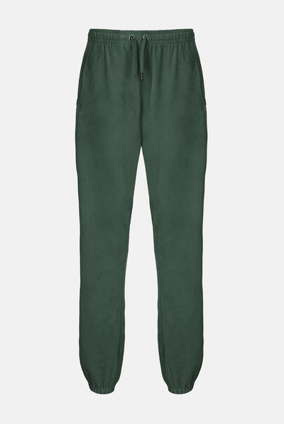 Pantaloni Lilian Verde foresta con elastico al fondo e logo strass