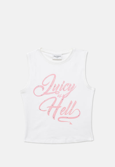 Canotta Bianca con maxi logo Juicy As Hell