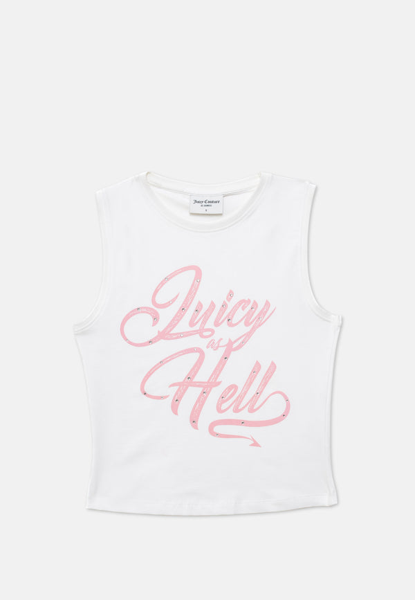 Canotta Bianca con maxi logo Juicy As Hell