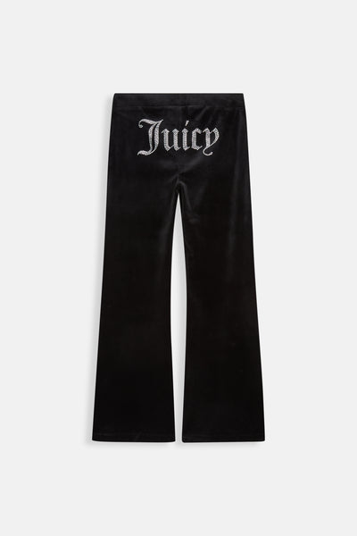 Pantaloni Christine Nero con logo strass sul retro