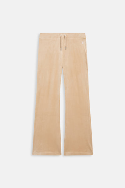 Pantaloni Christine Caramello dorato con logo strass sul retro