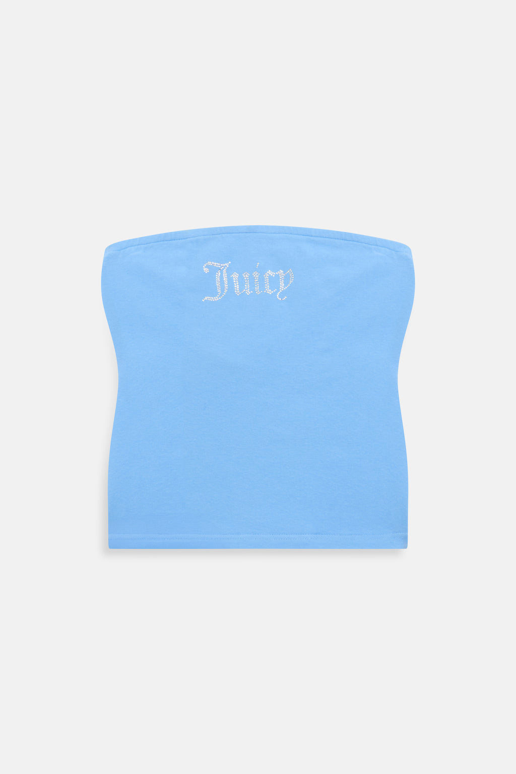 Top Babey Blu cielo con logo strass