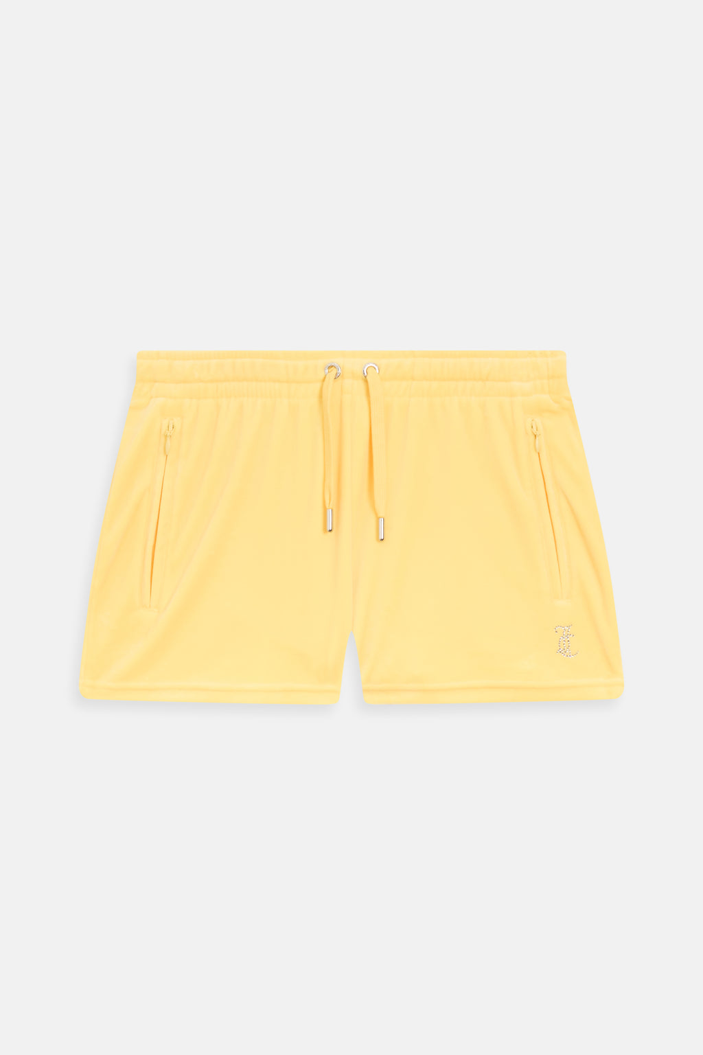 Pantaloncini Tamia Giallo limone con maxi logo strass