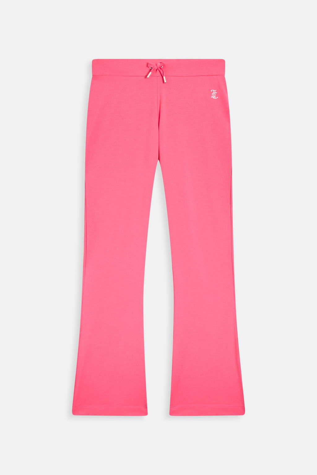 Pantaloni Apollo Rosa lampone a gamba larga con logo strass sul retro