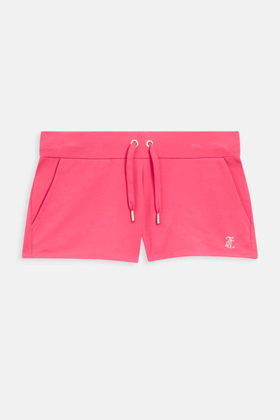 Pantaloncini Rosa lampone da jogging con maxi logo