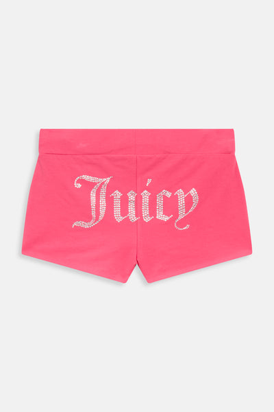 Pantaloncini Rosa lampone da jogging con maxi logo