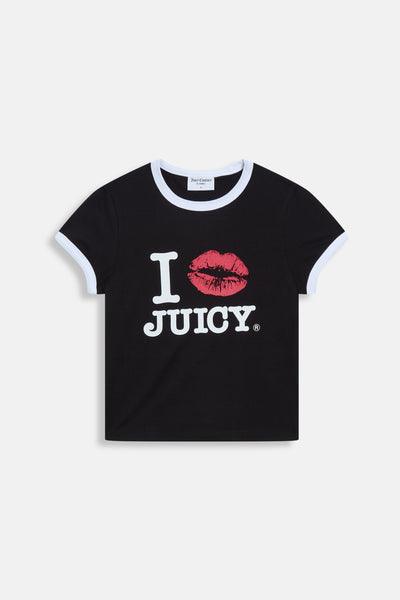 T-Shirt I 'Kiss' Nera con logo