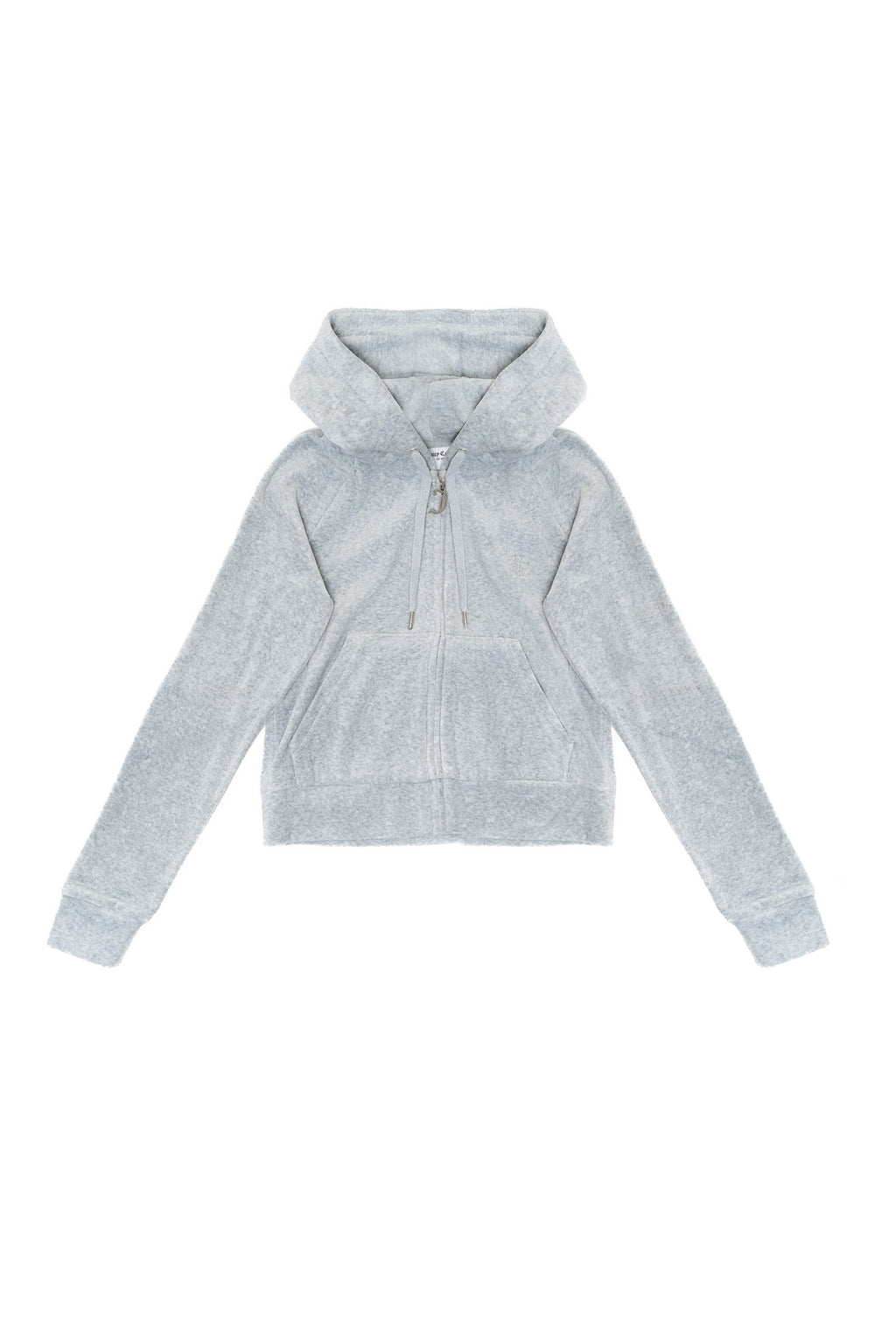 Felpa in velluto Madison con logo Juicy in strass tono su tono colore Grigio