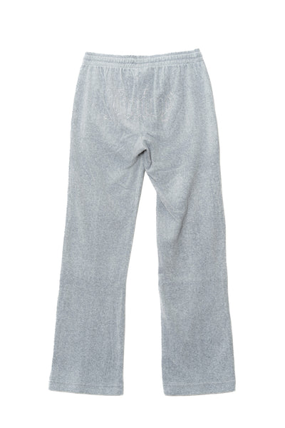 Pantaloni in velluto Tina con logo Juicy in strass tono su tono colore Grigio