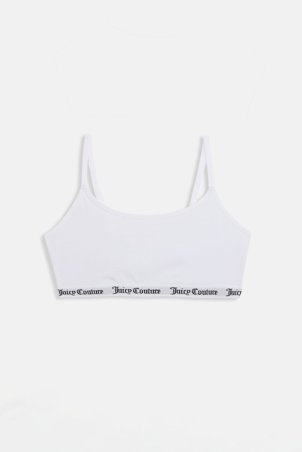 Bralette Ren in Cotone con Scollo Rotondo ed Elastico Jacquard Logato Juicy Couture – Bianco