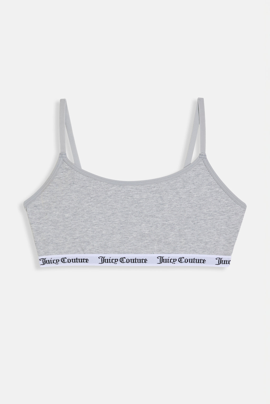 Bralette Ren in Cotone con Scollo Rotondo ed Elastico Jacquard Logato Juicy Couture – Grigio Melange