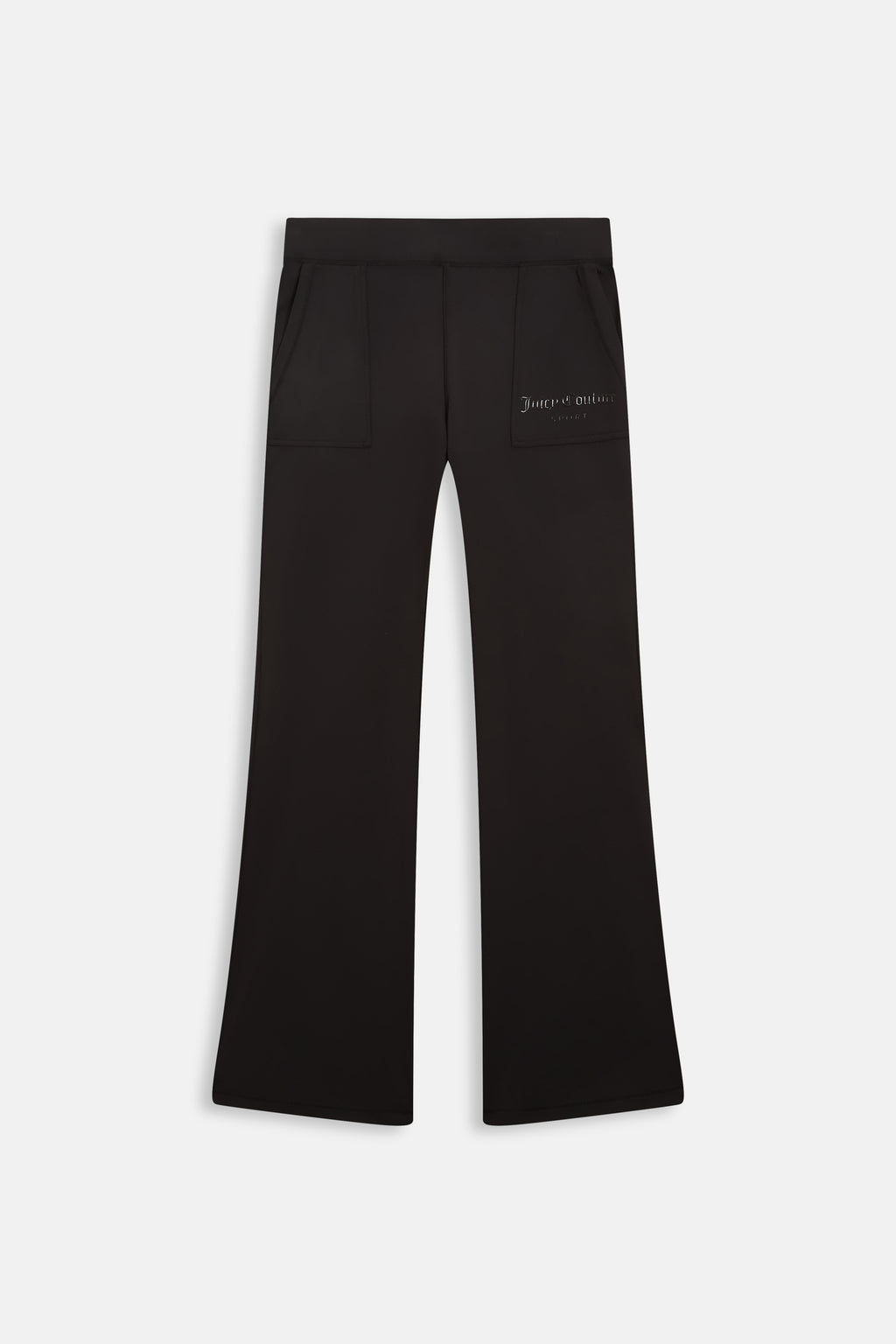 Pantaloni Farah vita bassa in interlock con logo tono su tono colore Nero