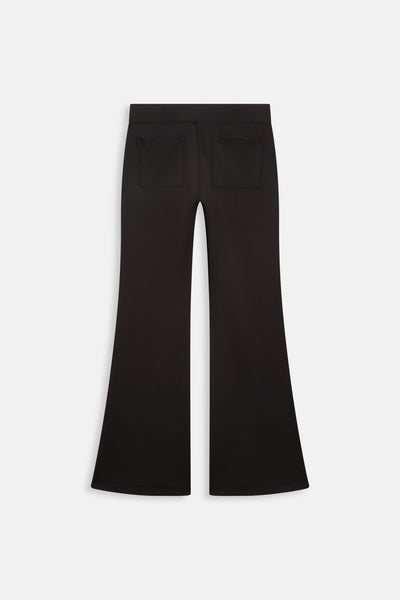 Pantaloni Farah vita bassa in interlock con logo tono su tono colore Nero