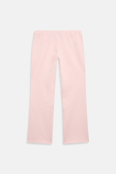 Pantaloni Juicy a gamba dritta in jersey con bande laterali e stampa logo colore Rosa