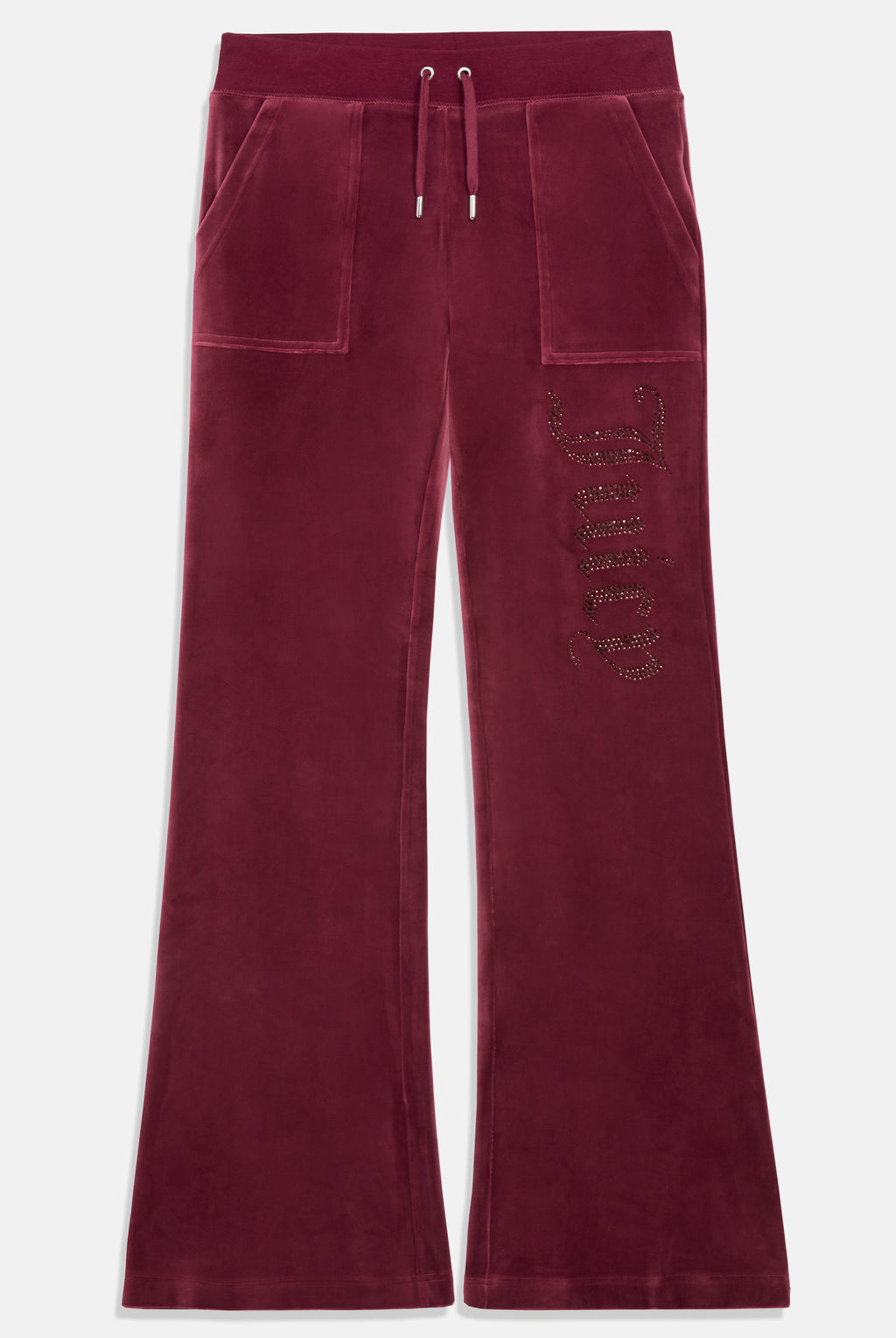 Pantaloni Jewel Bordeaux gamba larga