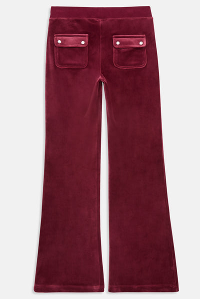 Pantaloni Jewel Bordeaux gamba larga