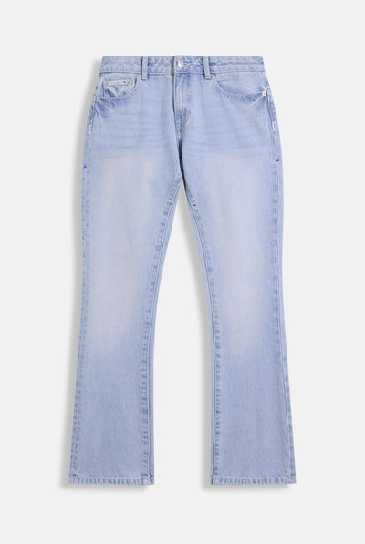 Jeans Crest a taglio bootcut in denim blu chiaro