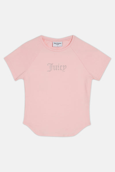 T-Shirt Digi Rosa ciliegio con logo strass