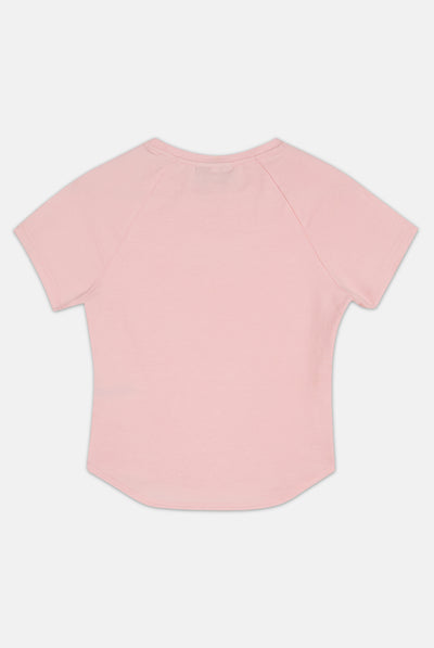 T-Shirt Digi Rosa ciliegio con logo strass