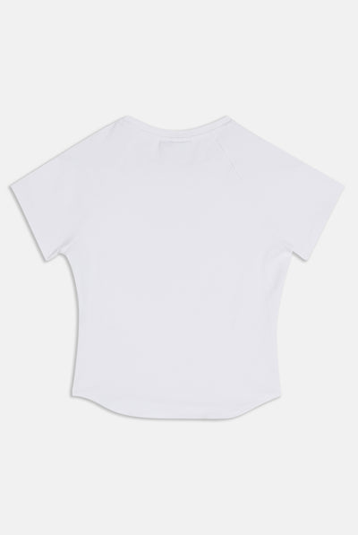 T-Shirt Digi Bianca con logo strass