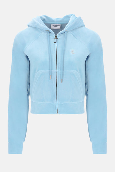 Felpa Madison Celeste con logo strass