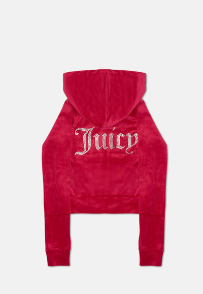 Felpa Madison Fuxia con logo strass