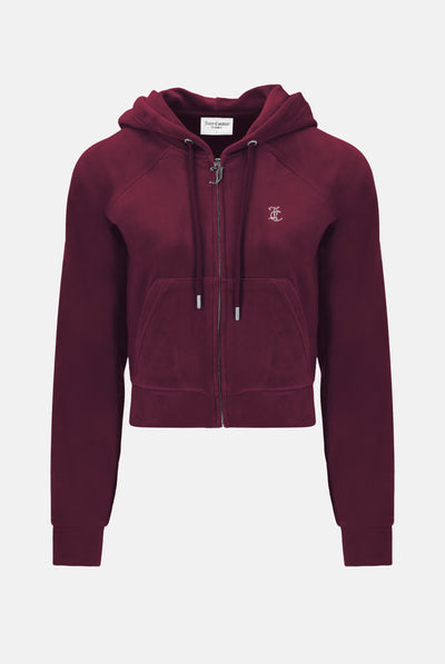 Felpa Madison Bordeaux con logo strass