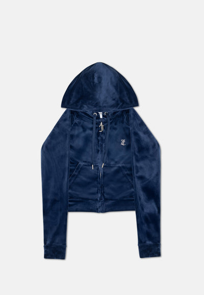 Felpa Madison Blu Royal con logo strass