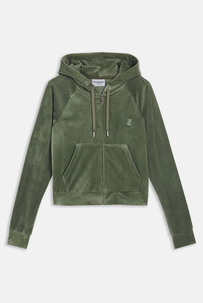 Felpa Madison Verde foresta con logo strass