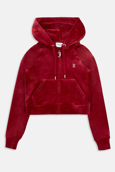 Felpa Madison Rosso rubino con logo strass