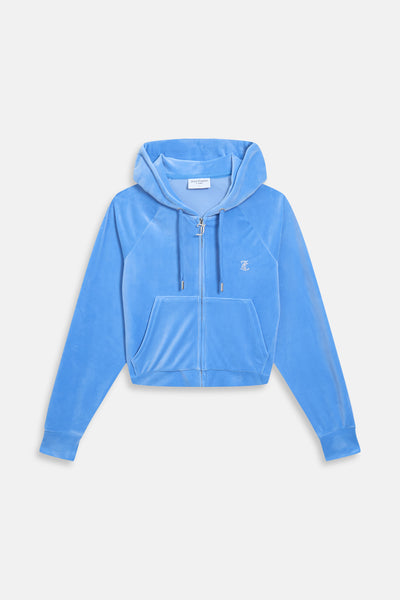 Felpa Madison Blu cielo con logo strass