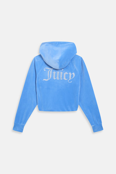 Felpa Madison Blu cielo con logo strass