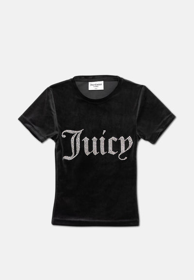T-Shirt Taylor Nera con logo strass