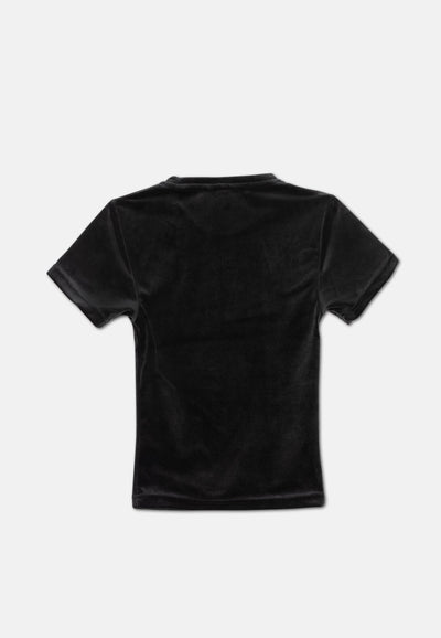 T-Shirt Taylor Nera con logo strass