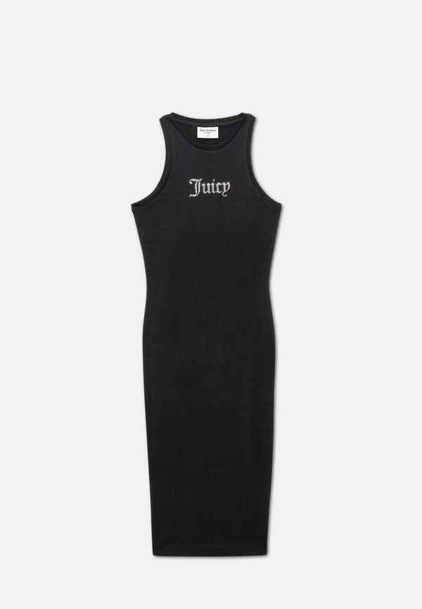 Abito Aries Nero con logo strass