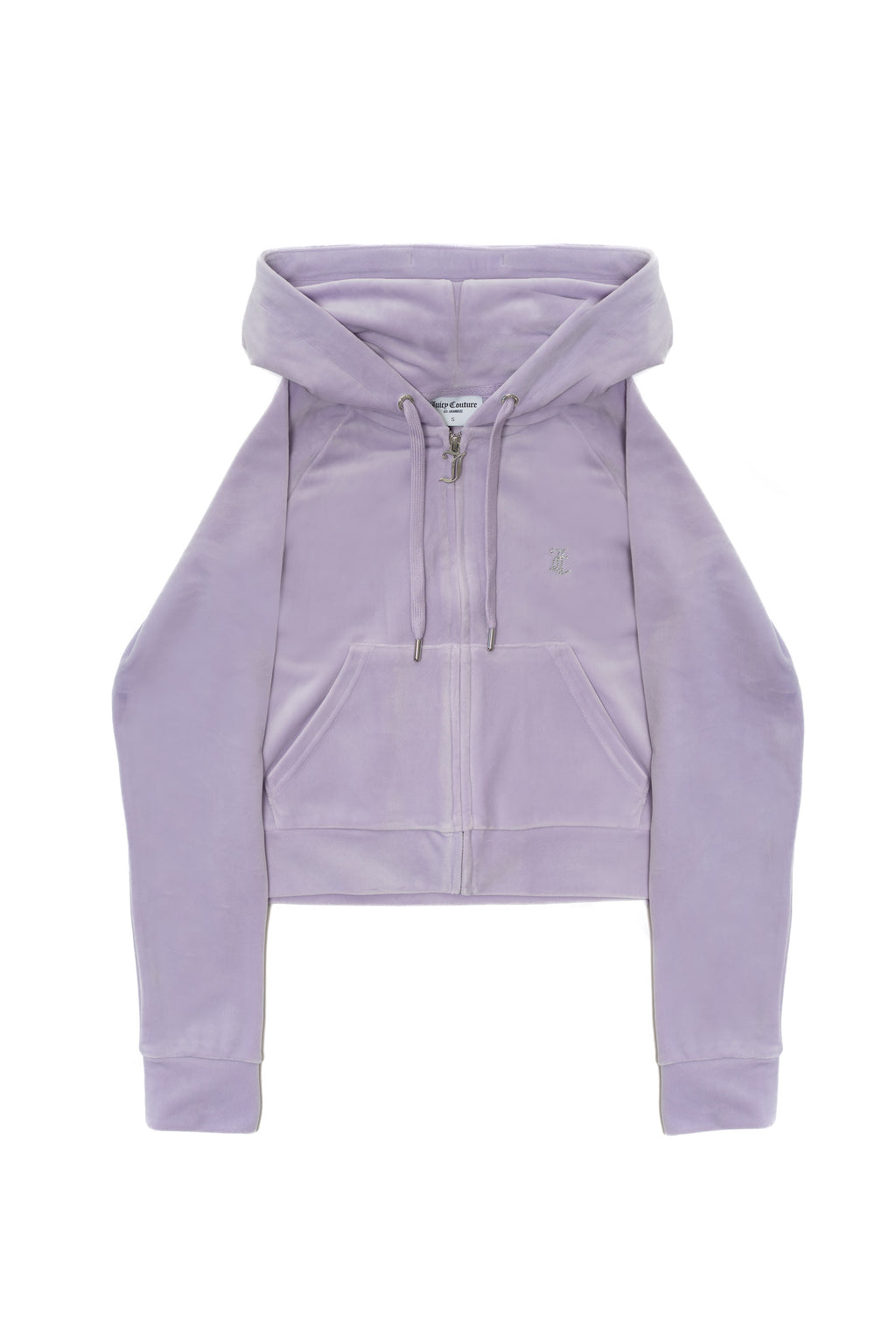 Felpa in velluto Madison con logo Juicy in strass colore Lilla