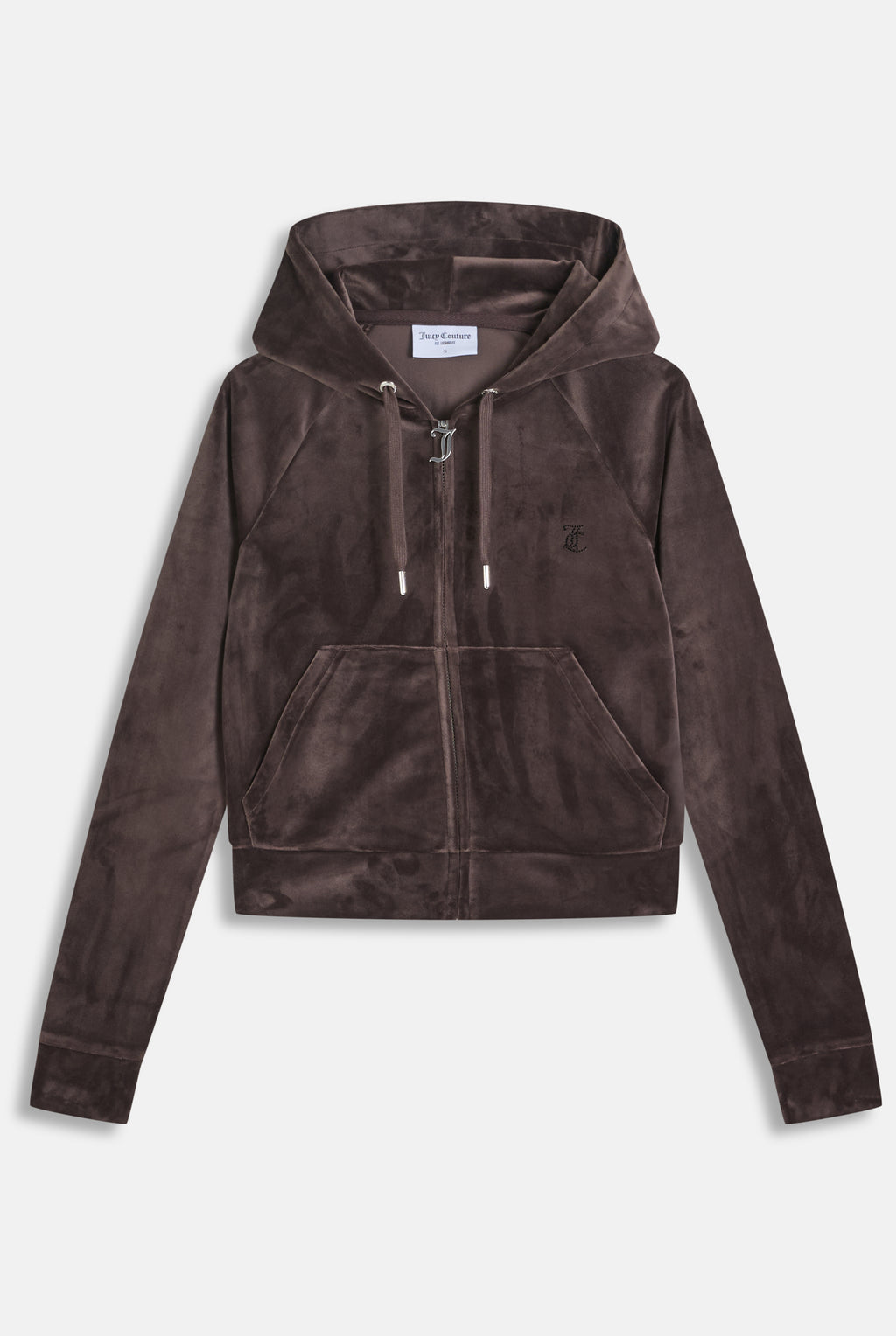 Felpa Madison Outline corta con cappuccio e logo Juicy in diamanti  Marrone