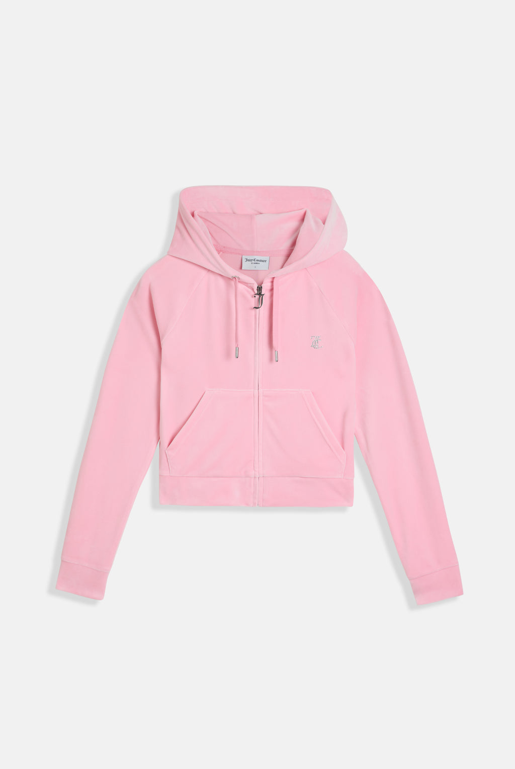 Felpa Madison in velluto con logo Juicy in strass colore Rosa