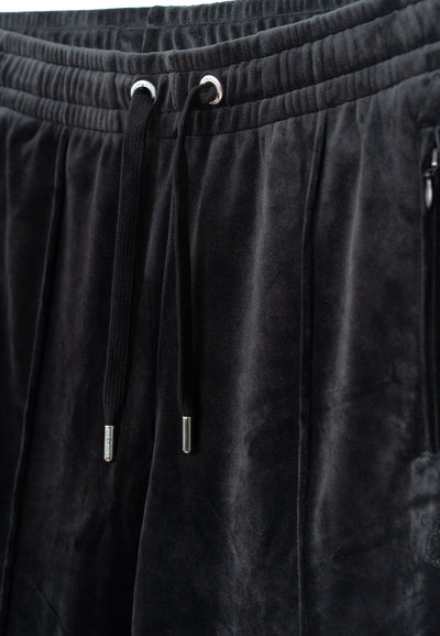 Pantaloni in velluto Tina con logo Juicy in strass colore Nero