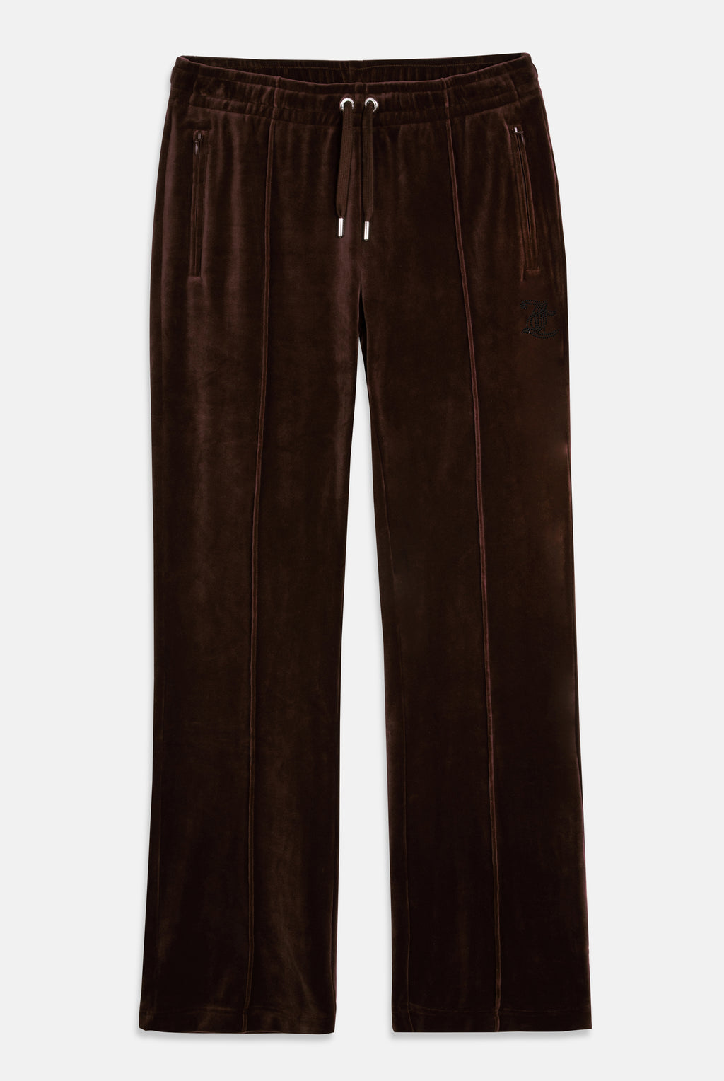 Pantalone Tina Outline a vita media con logo Juicy in diamanti  Marrone