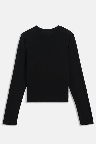 Maglia a maniche lunghe in jersey con logo Juicy  Nero