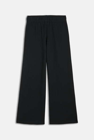 Pantalone a gamba larga e vita bassa con logo Juicy Couture in diamanti  Nero