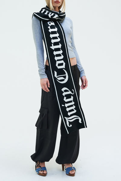 Sciarpa con logo Juicy Couture Nero