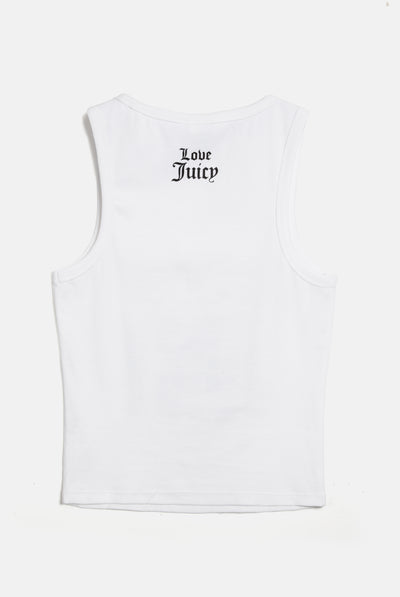 Canotta Choose Juicy Bianca con slogan