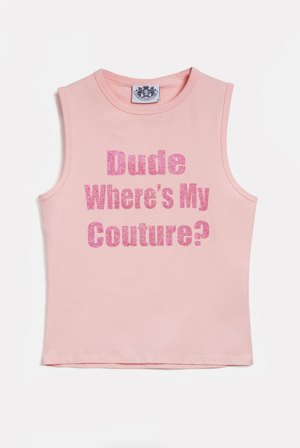 Canotta Juicy in jersey con stampa lettering frontale colore Rosa