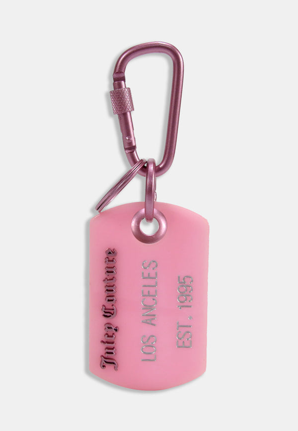 Portachiavi Juicy Couture in resina rosa