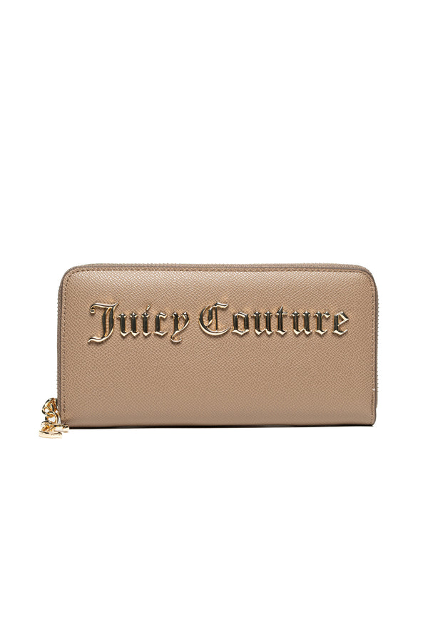 Portafoglio Jasmine con zip in ecopelle colore Beige