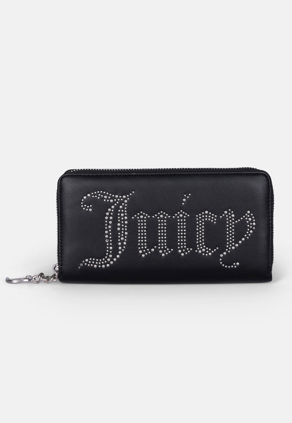 Portafoglio Kimberly con zip e logo in strass colore Nero